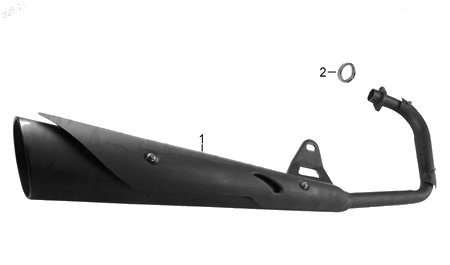 Diagrama Escape para moto Italika FT150G 2023 — refacciones compatibles