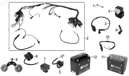 Diagrama Eléctrico Italika FT150G NEGRA 2018