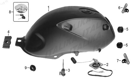 Diagrama Tanque de Combustible Italika FT150 GTI 2016