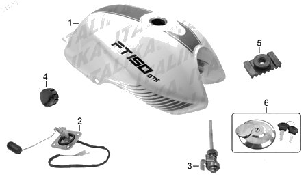 Diagrama Tanque de Combustible Italika FT150GTS 2016