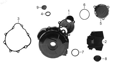 Diagrama Cubierta Izquierda Cárter Italika FT150 GTS 2022