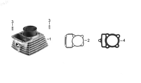 Diagrama Cilindro para moto Italika DT150 BASIC 2018 — refacciones compatibles
