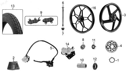 Diagrama Rueda Trasera Italika 125FL GPS 2027