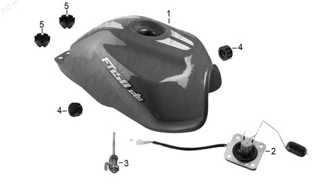 Diagrama Tanque de Combustible Italika FT150GTS ROJA 2018