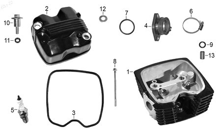 Diagrama Cabeza de Cilindro Italika FT150 HD 2022