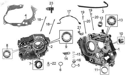Diagrama Cárter Italika FT150 2026