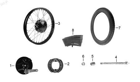 Diagrama Rueda Delantera Italika AT110 RT 2026