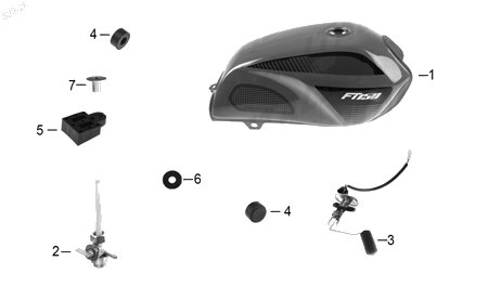 Diagrama Tanque de Combustible Italika RC150 GT 2015