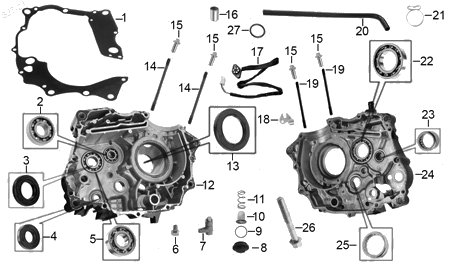 Diagrama Cárter Italika FT150TS 2016