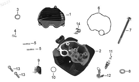 Diagrama Cabeza de Cilindro Italika RC200 2019