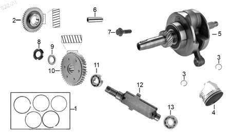 Diagrama Cigüeñal Italika RC200 2019