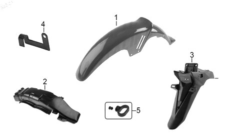 Diagrama Salpicaderas Italika RC150 GT 2015