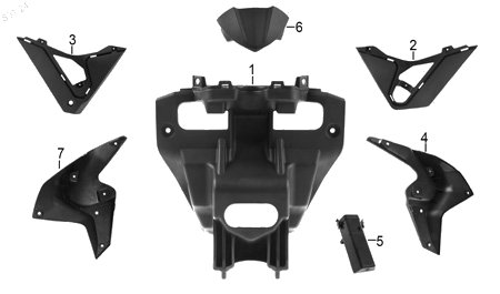 Diagrama Plásticos Italika FT200 GTS 2025