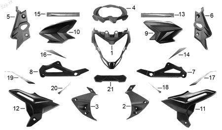 Diagrama Plásticos Italika FT200 TS 2019
