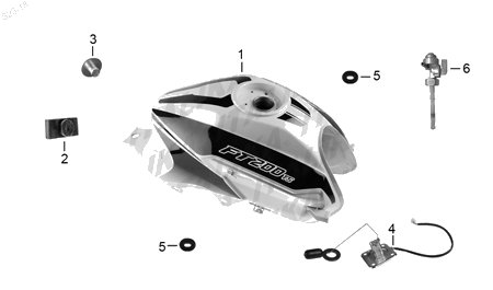 Diagrama Tanque de Combustible Italika FT200 TS 2019