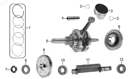 Diagrama Cigüeñal Italika FT200 TS 2019