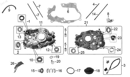 Diagrama Cárter Italika TC200 2015