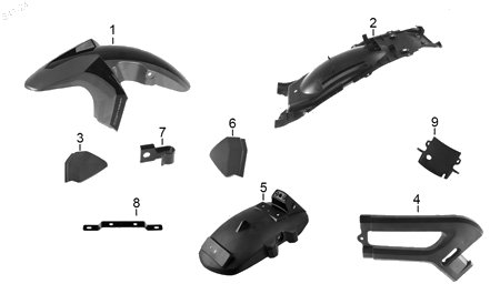 Diagrama Salpicaderas Italika VORT-X 200 2018