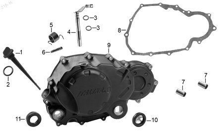 Diagrama Cubierta Derecha Cárter Italika FT250 TS 2016