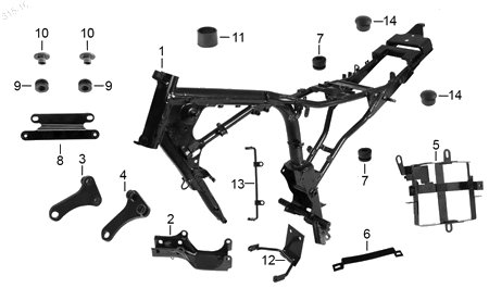 Diagrama Cuadro Italika FT250 TS 2016