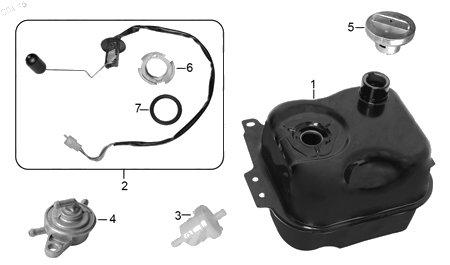 Diagrama Tanque de Combustible Italika DS150 2016