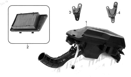 Diagrama Filtro de Aire y Sistema de Enfriamiento Italika GTS175 CON LED 2015