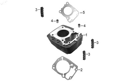 Diagrama Cilindro — Empaque Cabeza De Cilindro para moto Hero HUNK 150 2022-2025