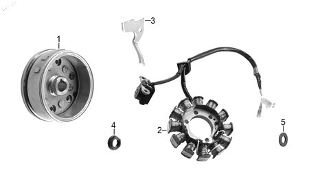 Diagrama Generador para moto Hero HUNK 150 2022 — refacciones compatibles
