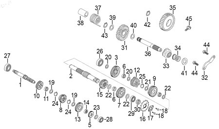 Diagrama Transmisión — Rueda Dentada 14T para moto Hero HUNK 150 2022-2025