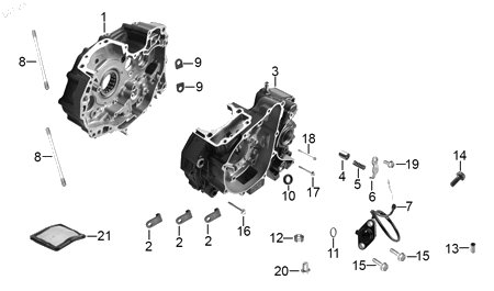 Diagrama Carter — Indicador Cambios para moto Hero HUNK 150 2022-2025