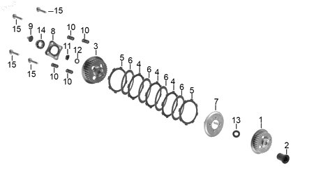 Diagrama Sistema de Embrague para moto Hero HUNK 160 R 2021 — refacciones compatibles