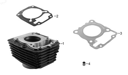Diagrama Cilindro — Junta Cilindro para moto Hero HUNK 160 R 2021-2025