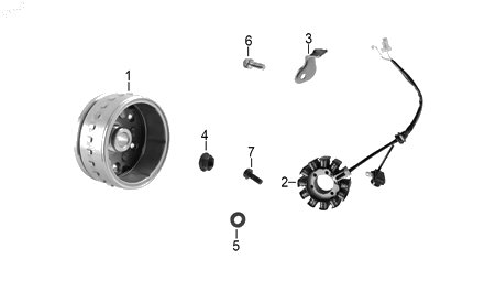Diagrama Generador para moto Hero HUNK 160 R 2021 — refacciones compatibles
