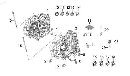 Diagrama Carter — Balero Carter para moto Hero HUNK 160 R 2025
