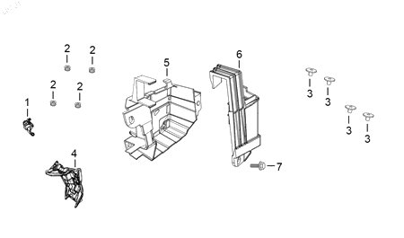 Diagrama Plásticos — Cubierta Faro Int para moto Hero HUNK 160 R 2021-2025