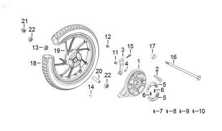 Diagrama Rueda trasera — Buje Interno Rin Tras para moto Hero HUNK 160 R 2021-2025