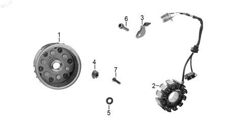 Diagrama Generador para moto Hero HUNK 160 R 2025 — refacciones compatibles