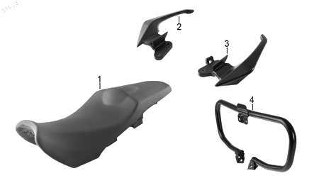 Diagrama Asientos y parrillas — Parrilla Tras Der para moto Hero HUNK 190 R 2022-2024