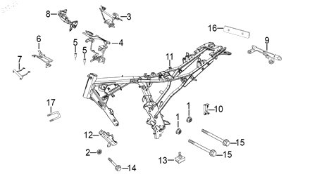 Diagrama Cuadro — Soporte Central para moto Hero HUNK 190 R 2022-2024