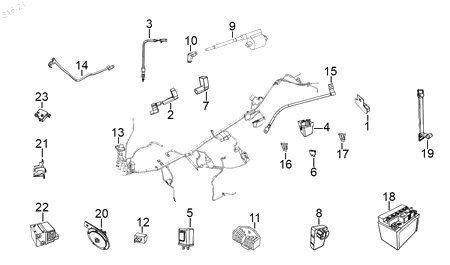 Diagrama Eléctrico para moto Hero HUNK 190 R 2022 — refacciones compatibles