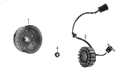 Diagrama Generador para moto Hero HUNK 250 2026 — refacciones compatibles