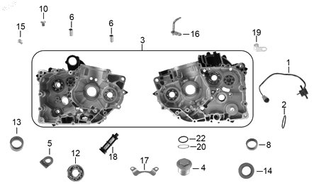 Diagrama Carter — Juego Carter Izq/der para moto Hero HUNK 250 2026-2027