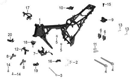 Diagrama Cuadro — Soporte Motor Front para moto Hero HUNK XTREME 160 R 2025-2027