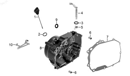 Diagrama Cubierta derecha carter — Selector Cambios para moto Hero IGNITOR 125 2022-2025