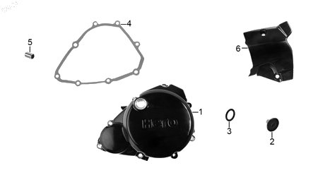 Diagrama Cubierta izquerda carter — Cubierta Carter Tras Izq para moto Hero IGNITOR 125 2025