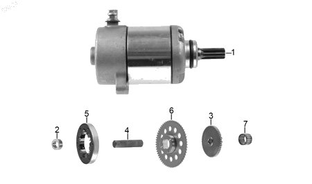 Diagrama Arranque — Engrane Impulsor Arranque para moto Hero IGNITOR 125 2022-2024