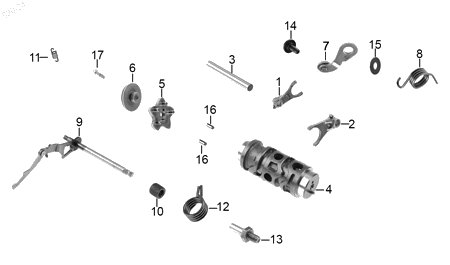 Diagrama Tambor selector — Soporte Tambor para moto Hero IGNITOR 125 2022-2024
