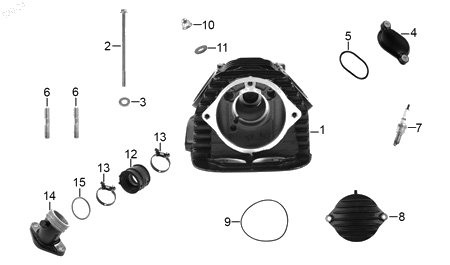 Diagrama Cabeza de cilindro — O-ring para moto Hero IGNITOR 125 2022-2024