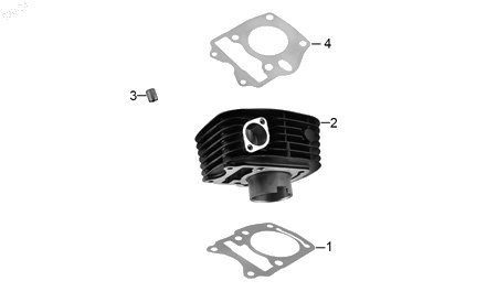 Diagrama Cilindro — Empaque Cabeza Cilindro para moto Hero IGNITOR 125 2022-2024