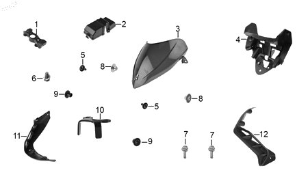 Diagrama Plásticos — Goma Soporte para moto Hero IGNITOR 125 HUNK 160 R HUNK XTREME 160 R 2022-2027